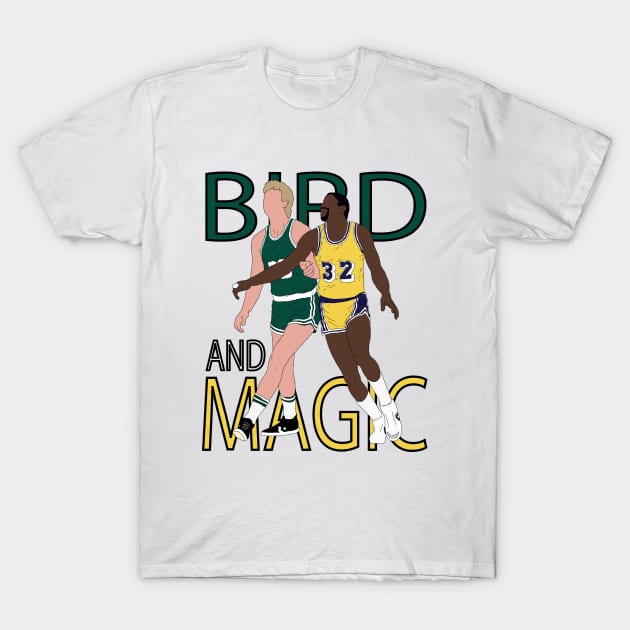 Larry Bird And Magic Johnson T-Shirt by rattraptees